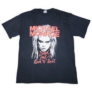 Vintage 80s Michael Monroe Dead Jail or Rock n Roll T-Shirt Hanoi Rocks XL